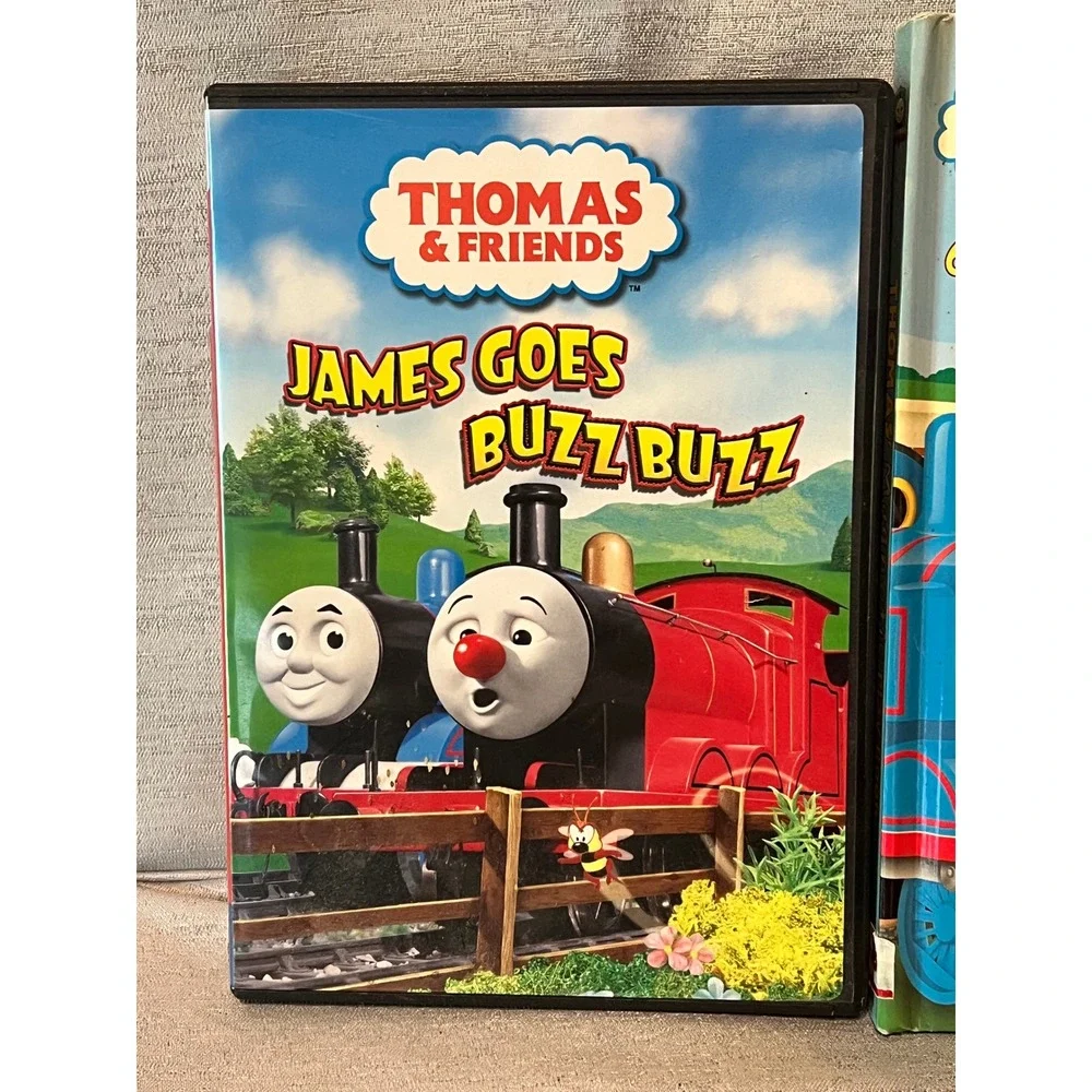 Thomas & Friends James Goes Buzz Buzz DVD and Magnetic Play Book Set Bundle